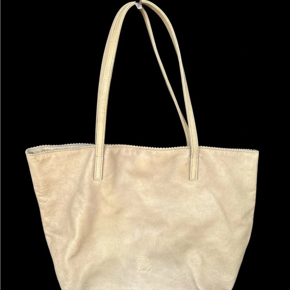 Loewe Champagne Leather Tote Bag